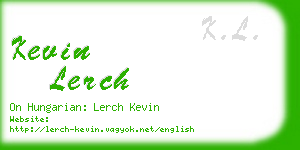 kevin lerch business card